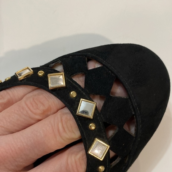 Tory Burch Black Flats Suede Ballerina Flats Kingsbridge Size 6.5 - Picture 12 of 15